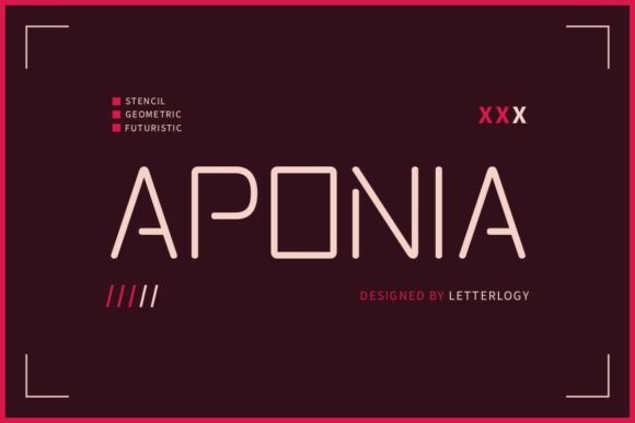 Aponia: The Futuristic Stencil Font for Modern Crafters