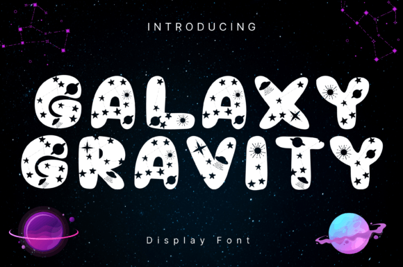 Galaxy Gravity: A Fun Decorative Font for Branding