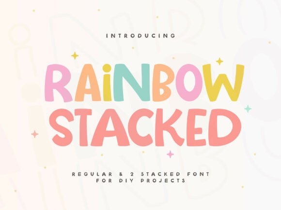 Rainbow Stacked: A Joyful Display Font for Web Design