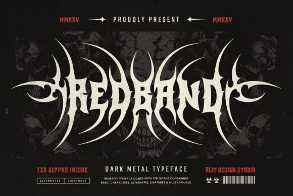 Red Band Typeface: A Bold Blackletter Font for Web Headers