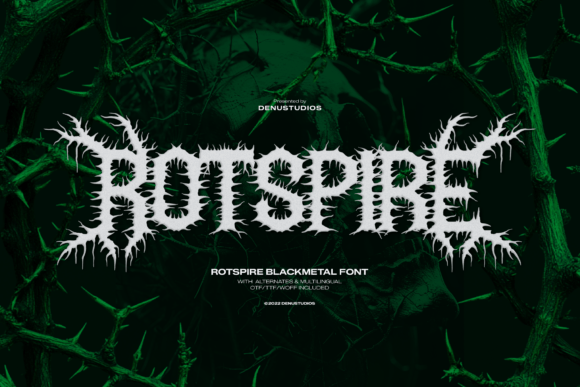 Rotspire Black Metal: A Bold Display Font for Web Headers