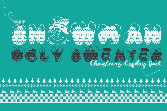 Snowman Ugly Sweater: A Festive Display Font for Branding