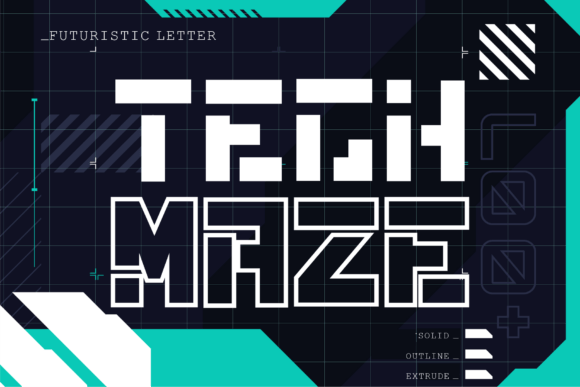 Techmaze: The Sci-Fi Display Font for Modern Makers
